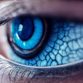 Close-up blauw oog van een vrouw illustratie van Animaflora PicsStock