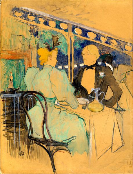 modieuze mensen in Les Ambassadeurs, Henri de Toulouse-Lautrec van Liszt Collection