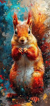 Squirrel abstract by Blikvanger Schilderijen