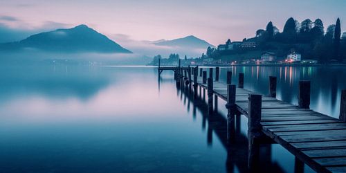 Comer See vor Sonnenaufgang