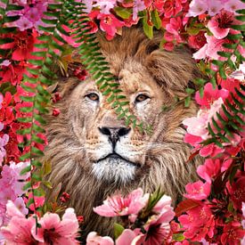 Floral lion by gea strucks