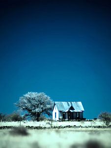 Maison au Texas peinture blanche, porche
