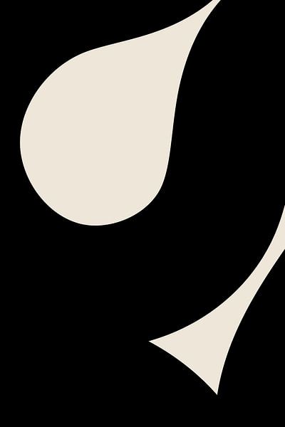 Black Waves. Basic Shapes in Modern Abstract VI by Dina Dankers