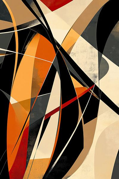 Modern Abstraction with Stripes by Modern Collection