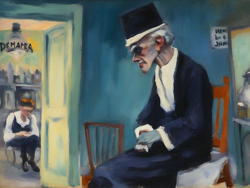 De oude man in de wachtkamer
