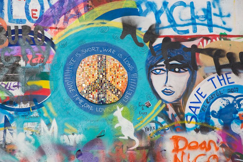 John-Lennon-Mauer in Prag, Tschechische Republik von Joost Adriaanse