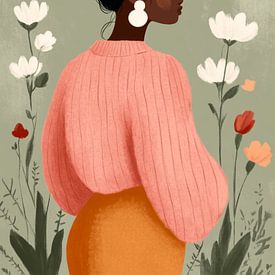 Modern portrait, illustration by Studio Allee