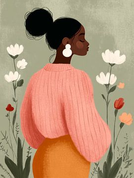 Modern portrait, illustration