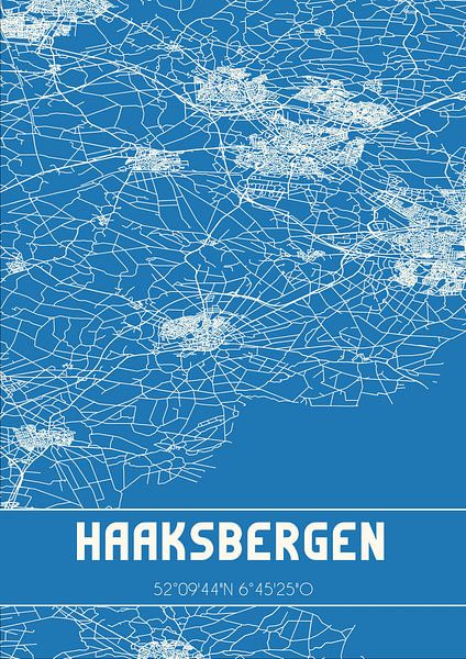 Plan d'ensemble | Carte | Haaksbergen (Overijssel) par Affiches de lieux