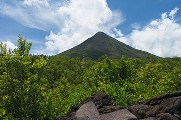 Uitzicht op de Arenal vulkaan bij La Fortuna in Costa Rica