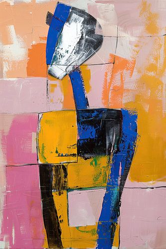 Femme abstraite avec couleurs