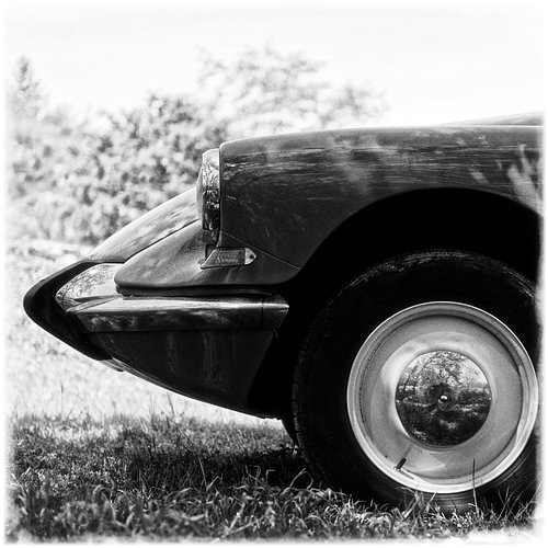 Citroën DS in zwart-wit