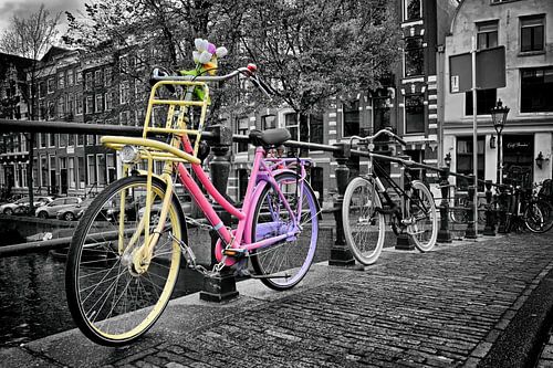 Amsterdam kleurrijke fiets