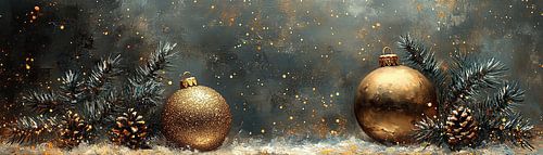 Boules de Noël | Branches de pin festives avec boules