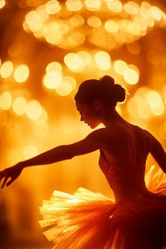 Balletdanseres in de pracht van het licht van Poster Art Shop
