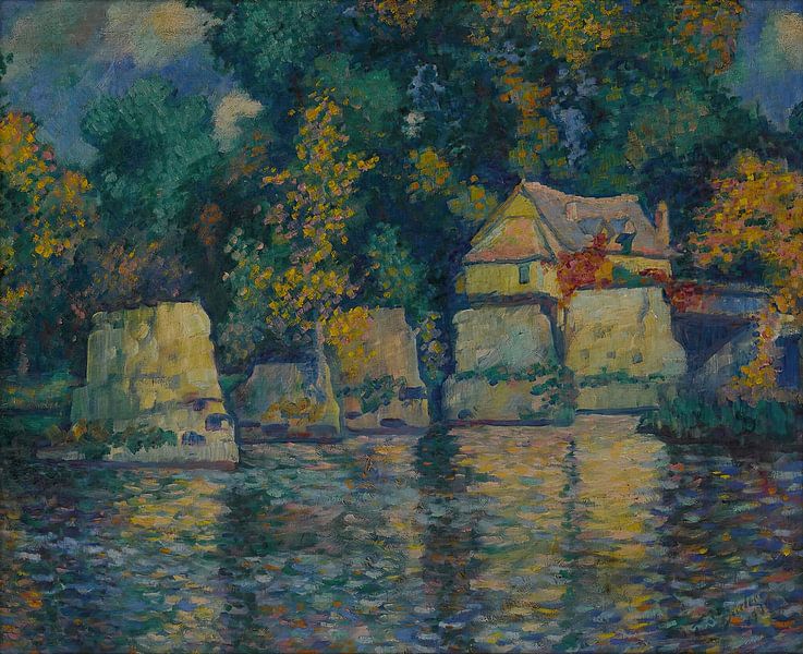 Theodore Earl Butler - Rode brug bij Vernon (1909) van Peter Balan