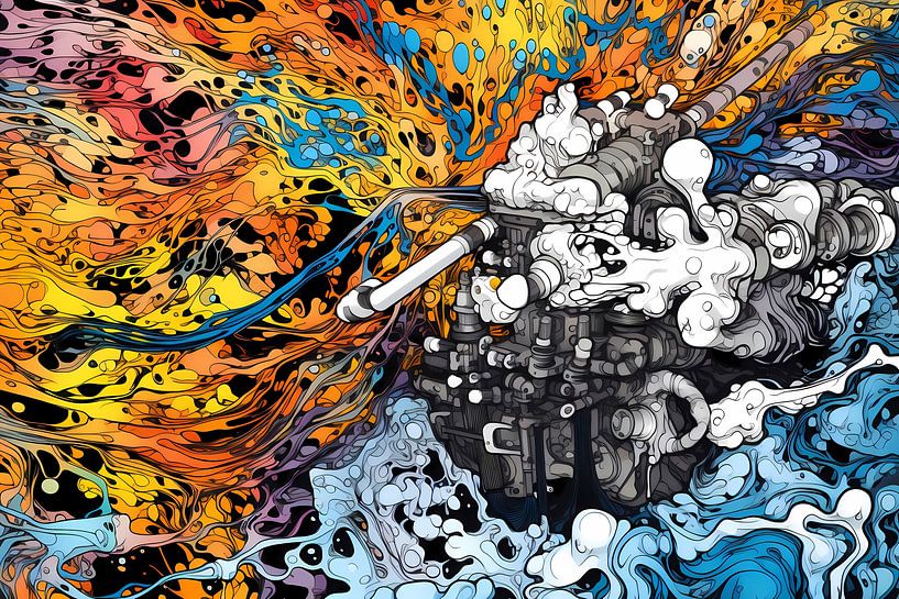 Kleurrijk portret van vrouw van Art & Soul Creations