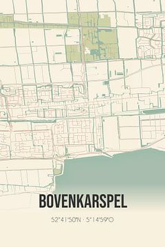 Vintage map of Bovenkarspel (North Holland) by Rezona