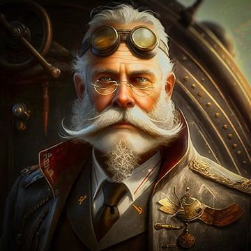 Steampunk pilot van Digital Art Nederland