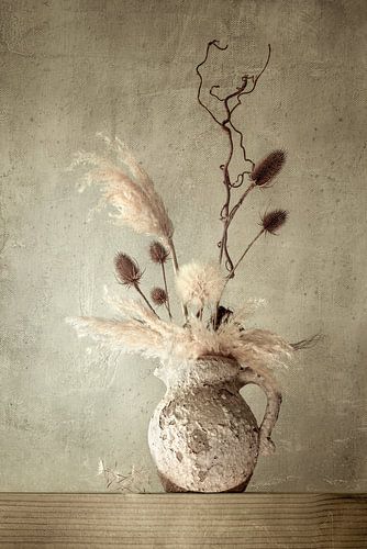 Nature morte. Fleurs sèches. Base de données.