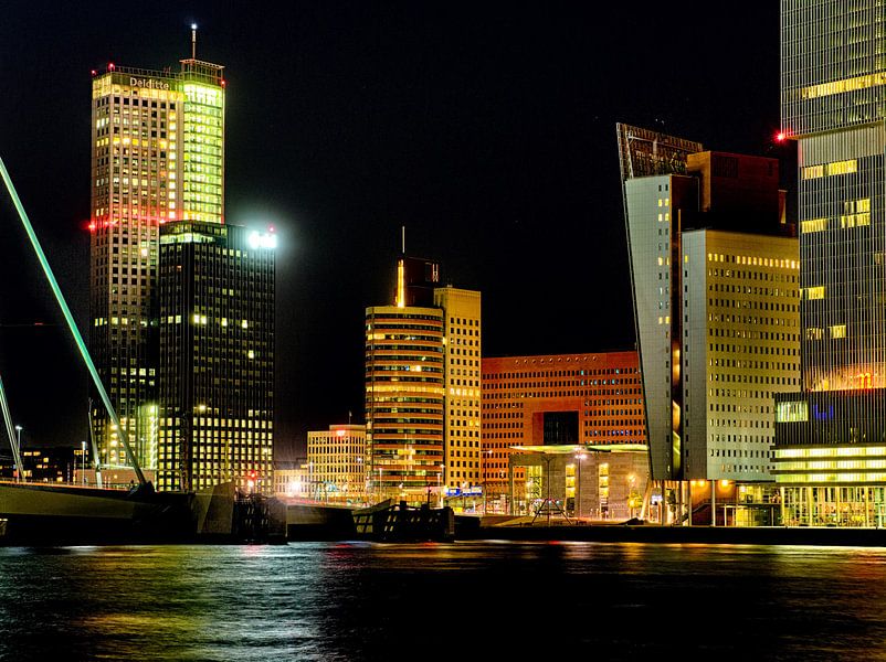 Skyline Kop van Zuid, Rotterdam. van George Ino