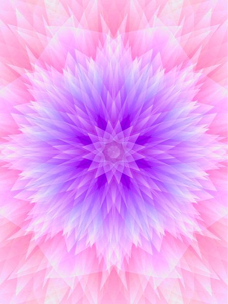 Mandala digital art 'Soft pastel by Ivonne Fuhren- van de Kerkhof