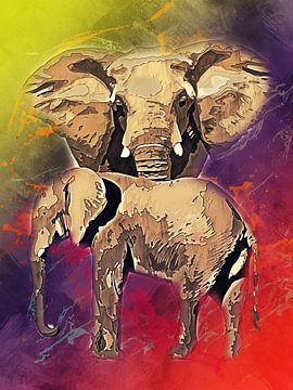 Elefant von Printed Artings
