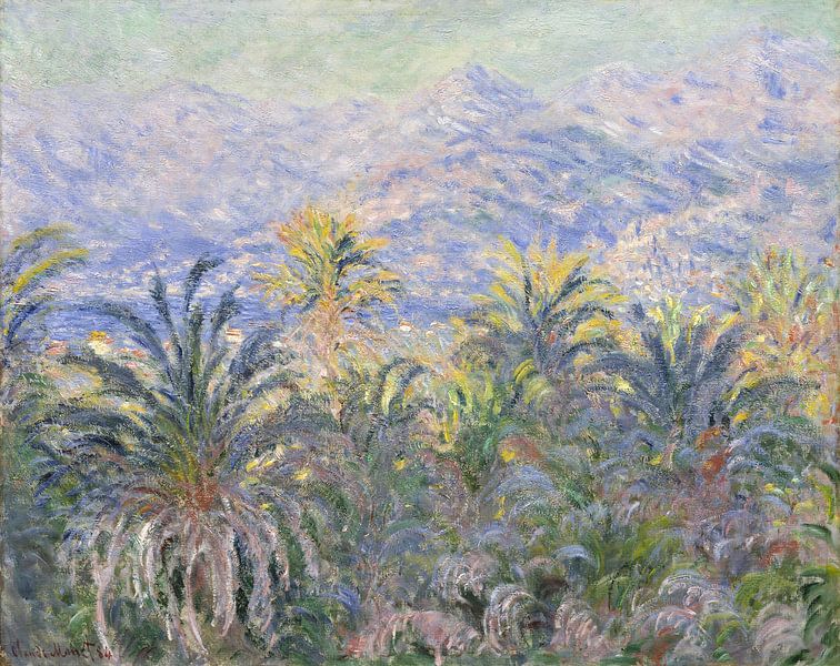 Les arbres Palm à Bordighera, Claude Monet par Des maîtres magistraux