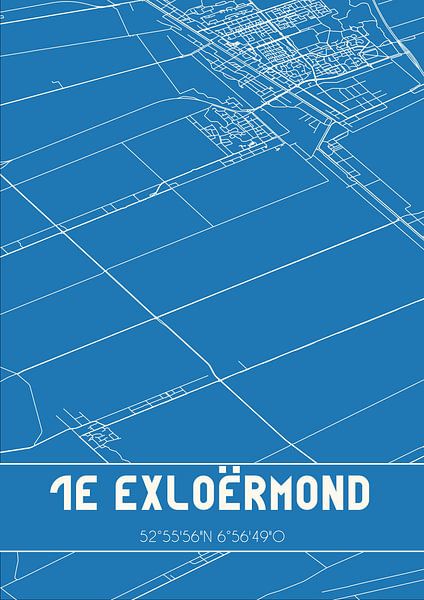 Blueprint | Map | 1st Exloërmond (Drenthe) by Prints of Place