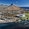 Cape Town - Stadium and Signal Hill from above (Photo Painting) by images4nature by Eckart Mayer Photography