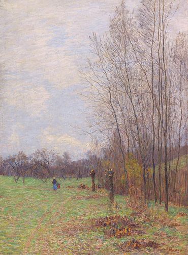 Rand van het bos in het vroege voorjaar (waarschijnlijk nabij Goppeln), PAUL BAUM, rond 1895