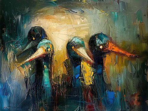 Abstract Birds Modern | Spring