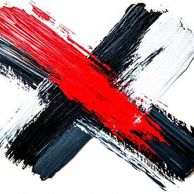 Abstract kunstwerk met dynamische kleuren van Art & Soul Creations