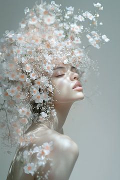 Feel The Sunlight | Stralende vrouw in de esthetiek van bloemen van Sander van der Torren