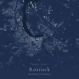 Vintage map of Rostock, Germany by Prints of Place
