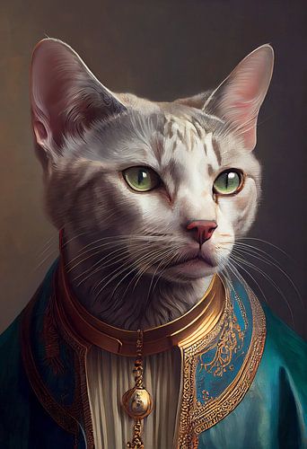 Chat de mode du 18ème siècle