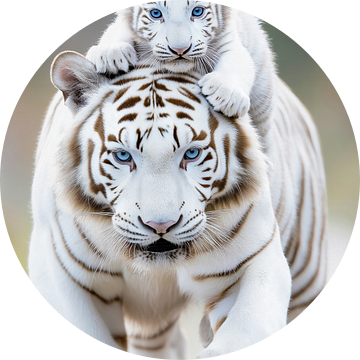 Witte tijger met zachte kracht