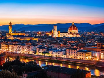 Coucher de soleil à Florence sur Mustafa Kurnaz