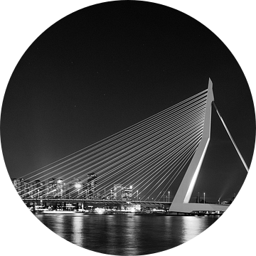 Erasmusbrug in Zwartwit van Jaco Verheul