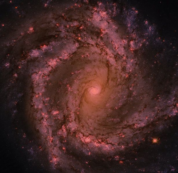Art spiral galaxy with elements from NASA by de-nue-pic