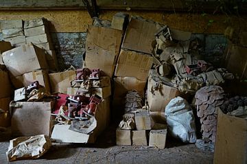 abandoned red cars by frank meeuwisse