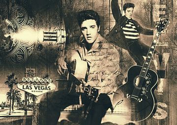 Elvis Presley vintage art van Bert Hooijer