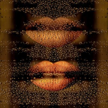 Lots of Champagne Kisses. Impressionism. Drops.