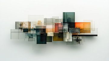 Eigentijdse gelaagdheid - toekomstgerichte textuur van Klaus Tesching - Art-AI