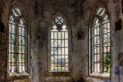 Het raamwerk van een kerk