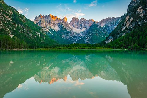 Coucher de soleil sur le lac Dürrensee