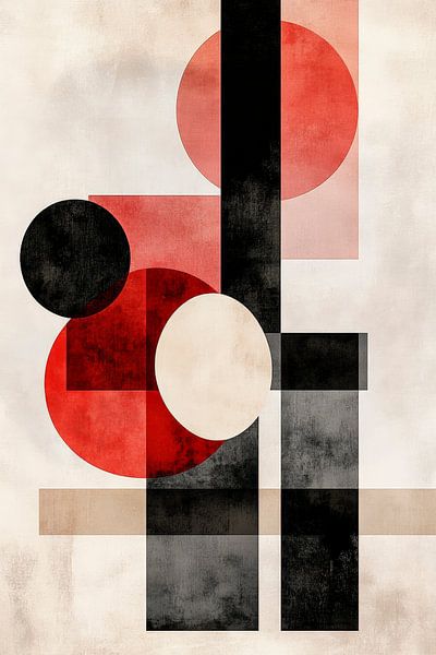 Geometric harmonies - play of colours Circles of silence - R by Poster Art Shop