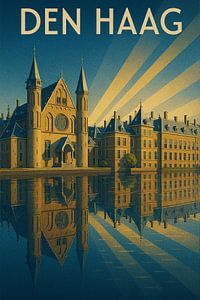 Den Haag Wandkunst - Retro Niederländische Architektur