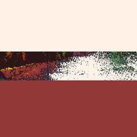 Abstrakte Farbfelder / Kraftfelder 9 / Rot Beige