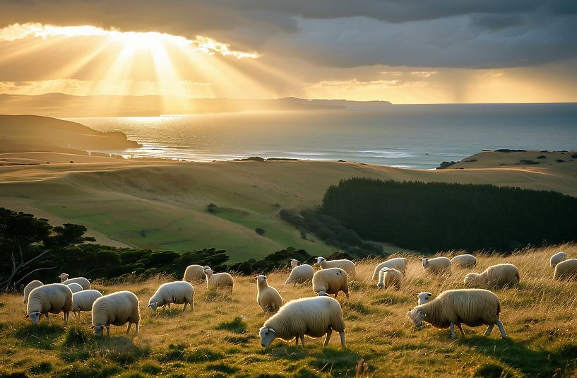 Wandern an Neuseelands Küste von fernlichtsicht